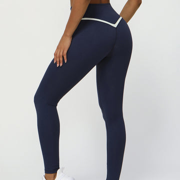 'Isabella' Contrast Color Crossover Leggings