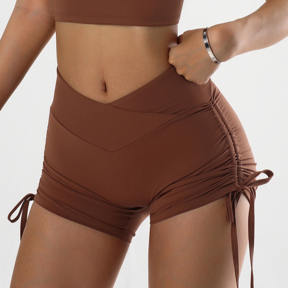 'Harper' Drawstring Crossover Scrunch Short