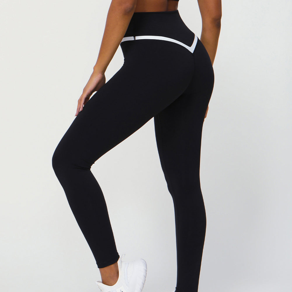 'Isabella' Contrast Color Crossover Leggings