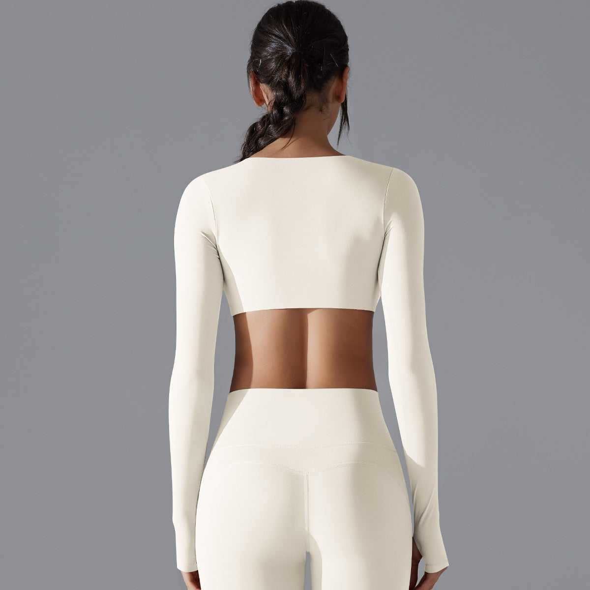 'Emma' Twist Long Sleeve Crop Top