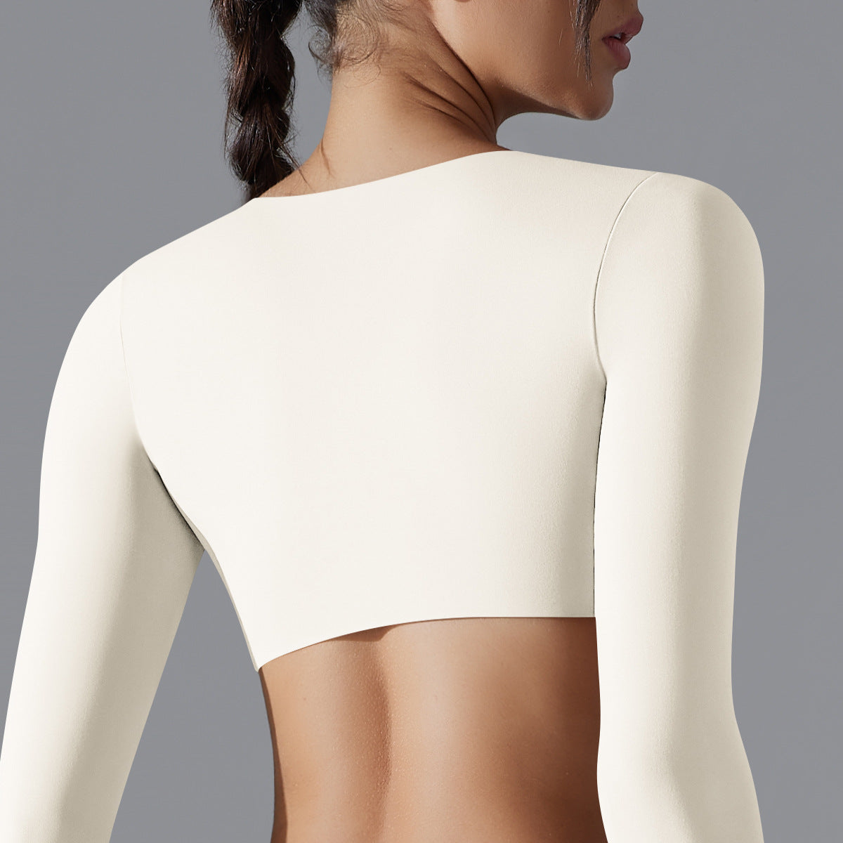 'Emma' Twist Long Sleeve Crop Top