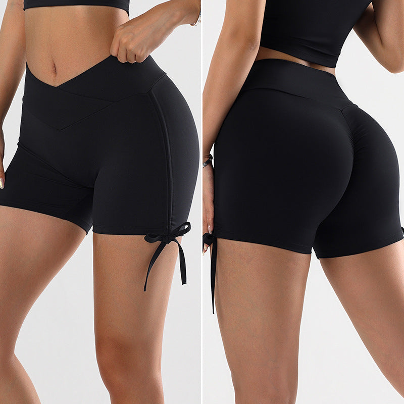 'Harper' Drawstring Crossover Scrunch Short