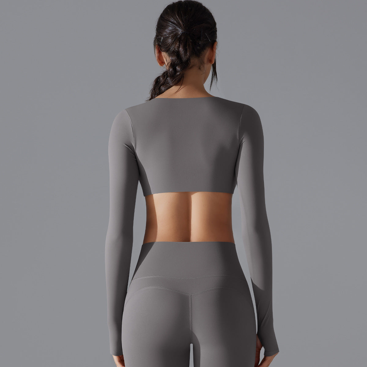 'Emma' Twist Long Sleeve Crop Top