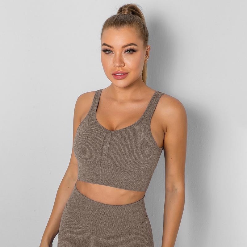 'Evelyn' Seamless Ribbed Sports Bra