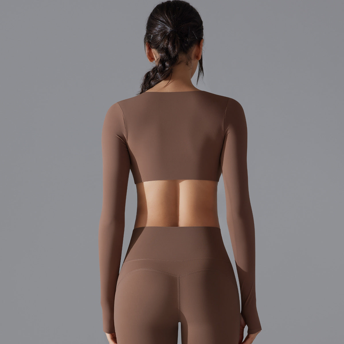 'Emma' Twist Long Sleeve Crop Top