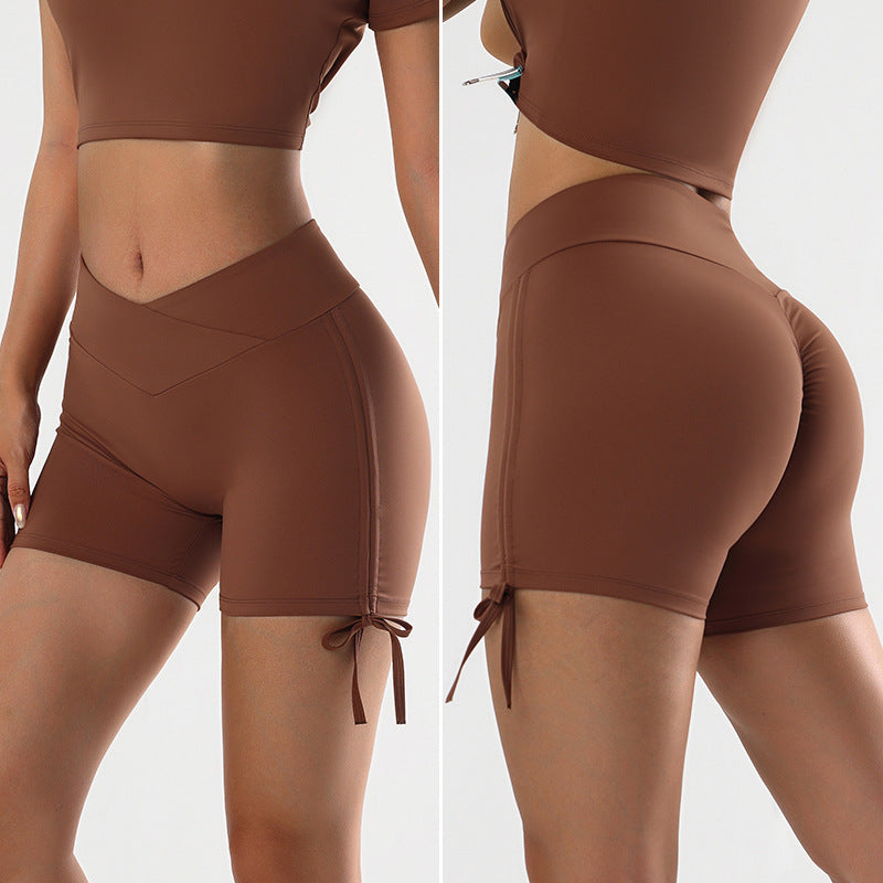 'Harper' Drawstring Crossover Scrunch Short