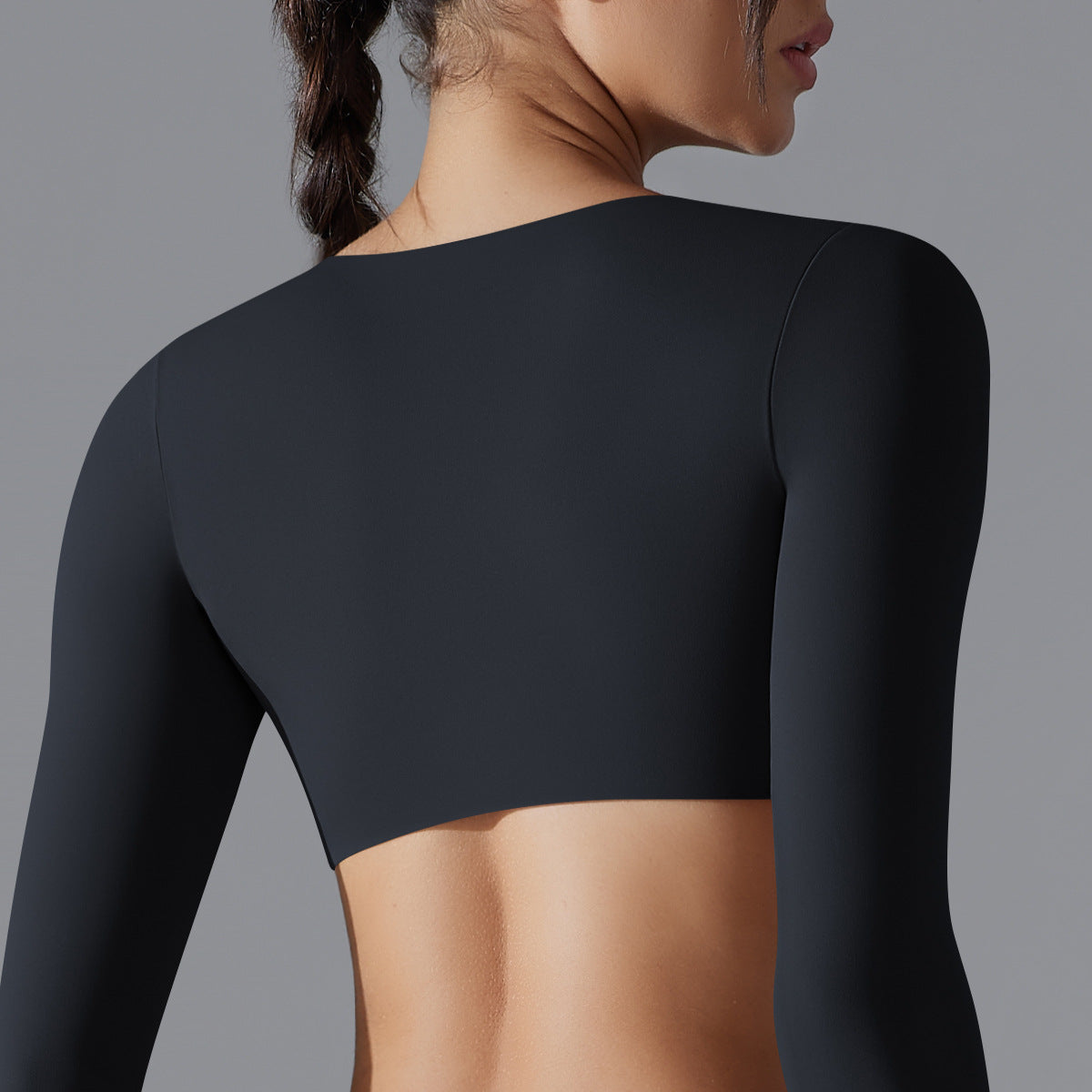 'Emma' Twist Long Sleeve Crop Top