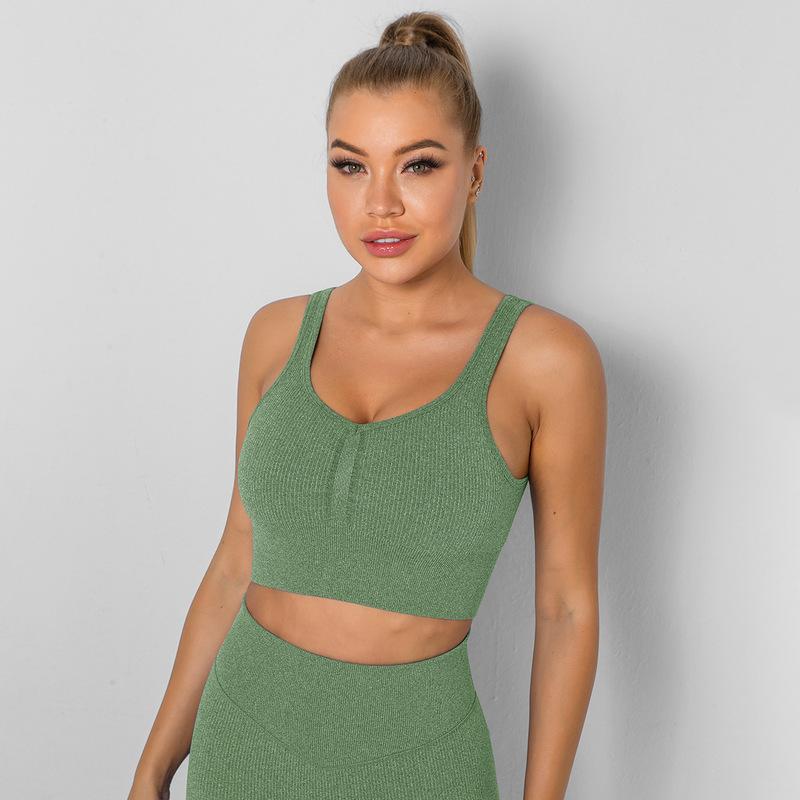 'Evelyn' Seamless Ribbed Sports Bra