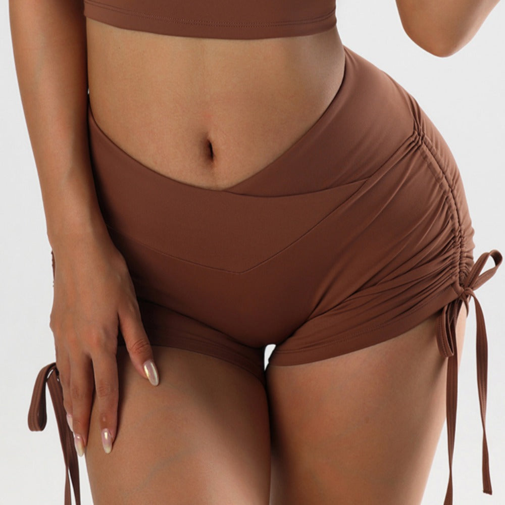 'Harper' Drawstring Crossover Scrunch Short