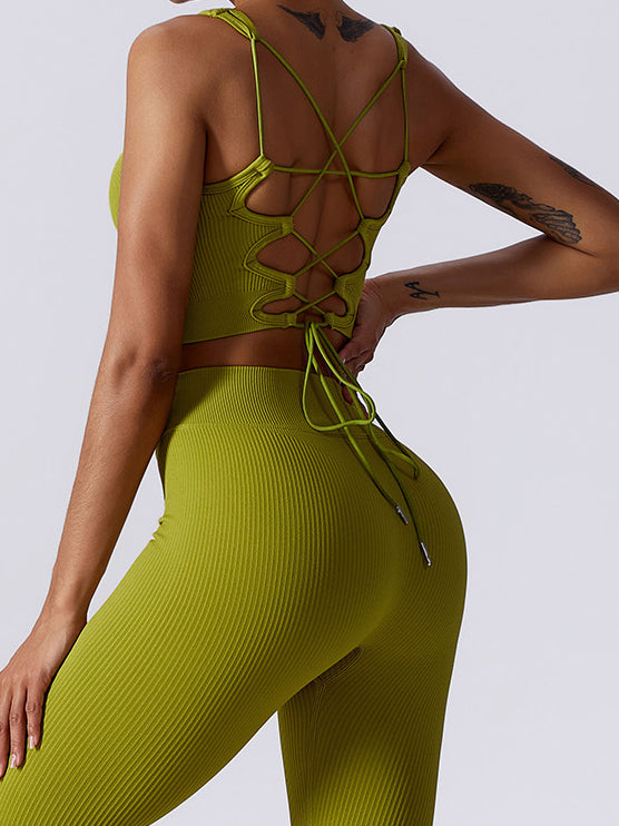 Live In Rib Strappy Longline Crop Top