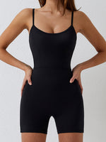 Strappy Open Back Butt Lifting Romper