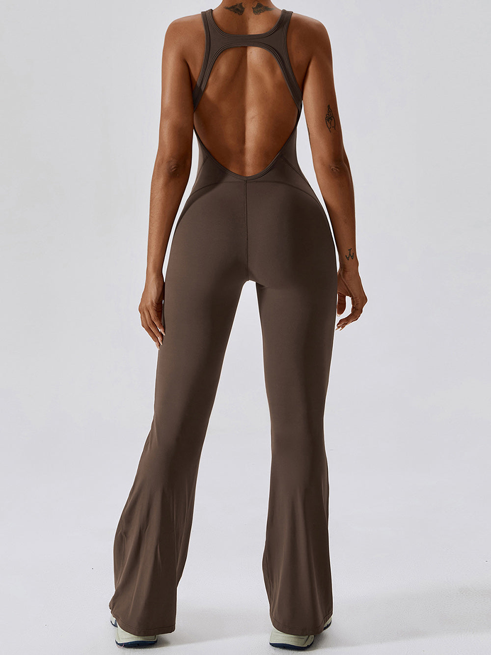 Affordfit Limitless Luxe Open Back Jumpsuit - Espresso