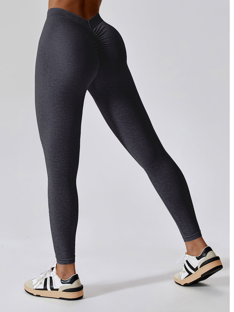Seamless Marl Back V Scrunch Leggings