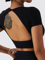Live in Rib Backless Short Sleeve