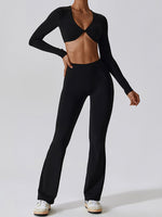 Brushed Twist Long Sleeve Crop Top