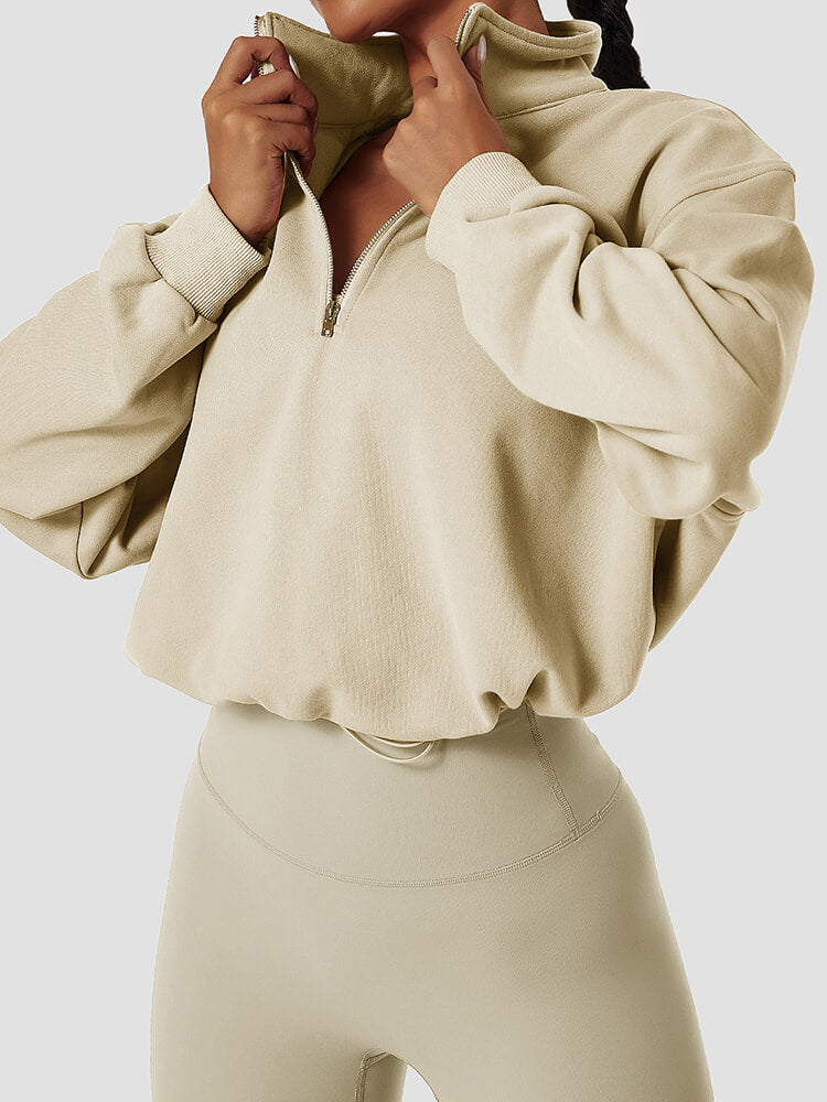Sustainable Oversized Half Zip Sweatshirt