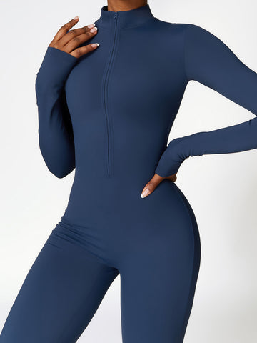 Affordfit Limitless Luxe Fleece Line Jumpsuit - Midnight Blue
