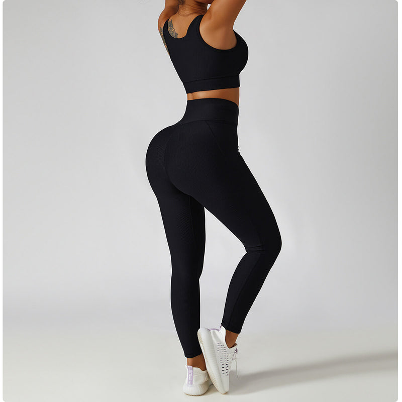 Live In Rib Crossover Yoga Leggings with Pocket