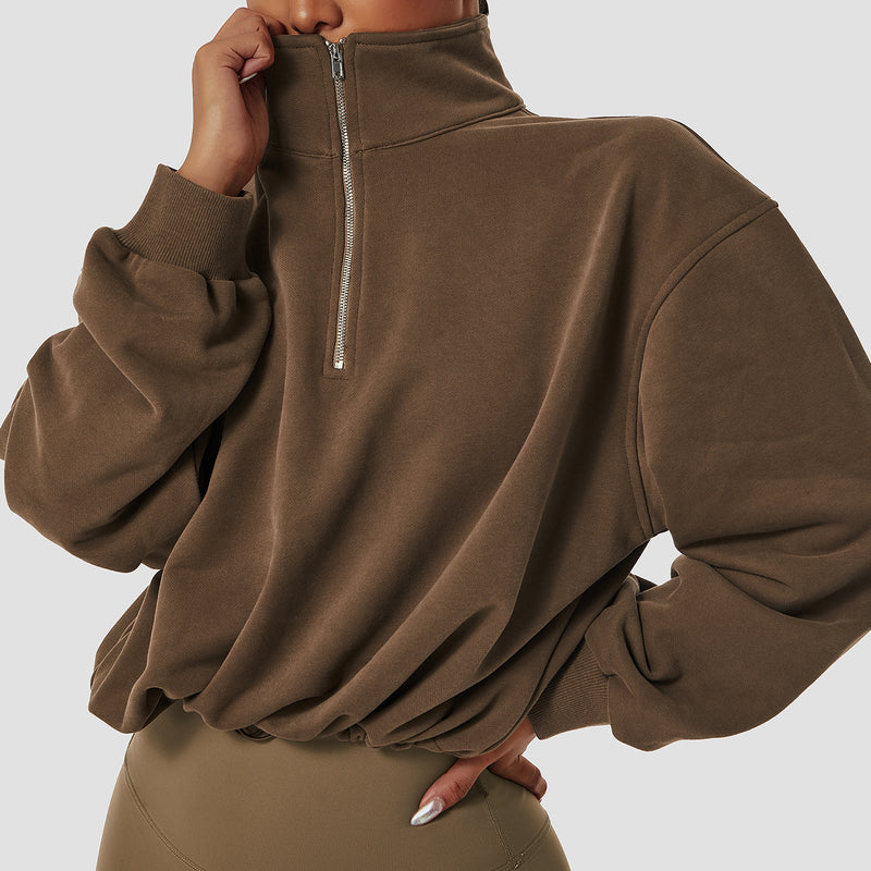 Sustainable Oversized Half Zip Sweatshirt