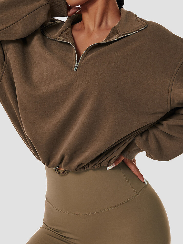 Sustainable Oversized Half Zip Sweatshirt