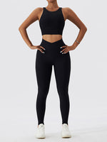 Live In Rib Crew Neck Backless Crop Top